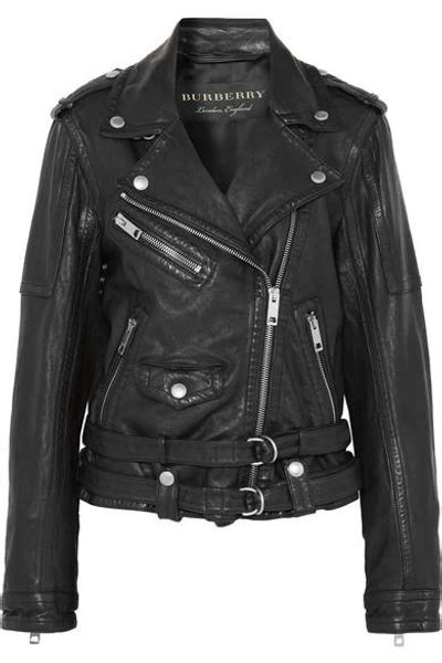 burberry washed leather biker jacket|burberry leather jacket vintage.